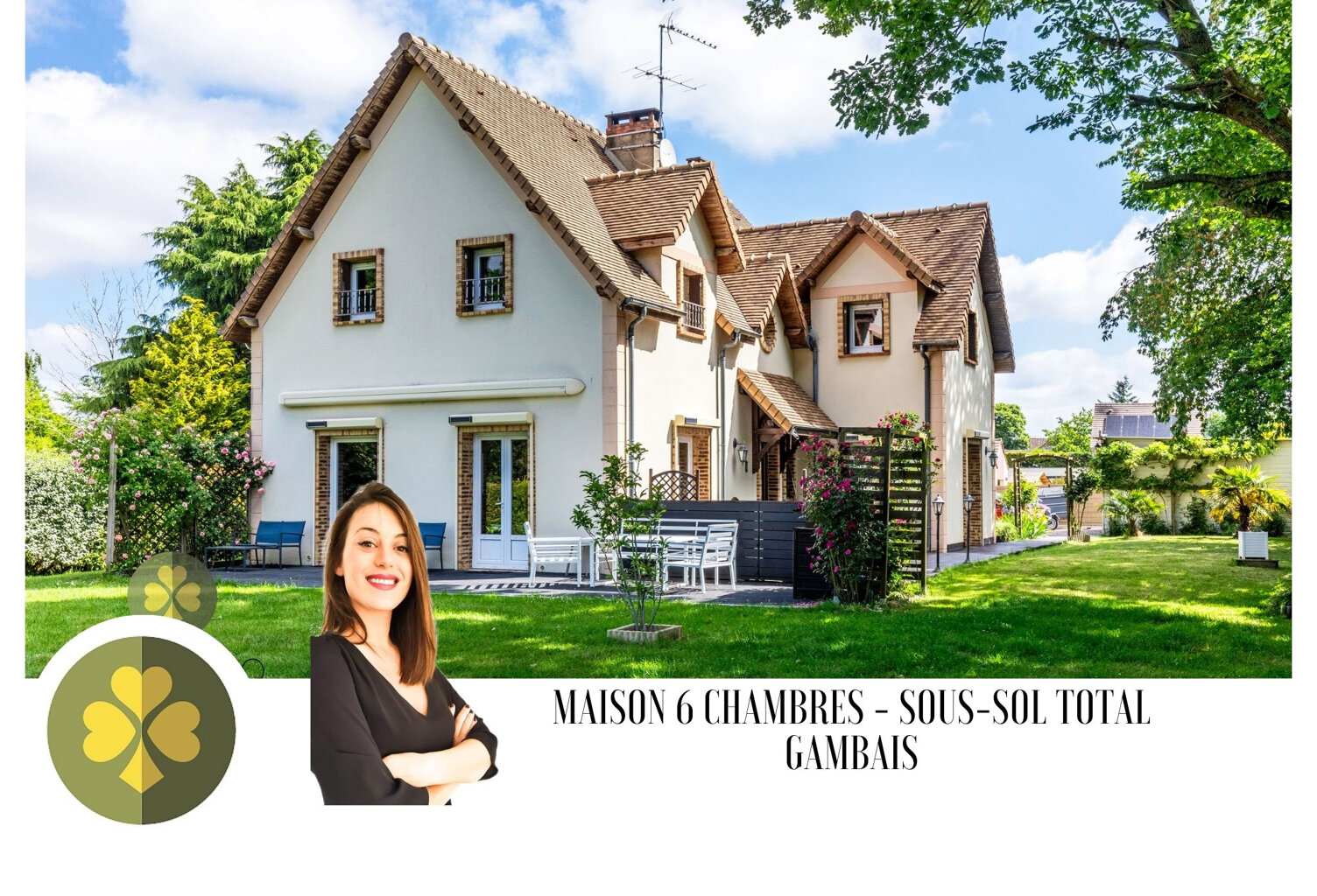 à vendre + Maison Gambais - 215m2 + sous-sol total + dpt Yve — photo 1