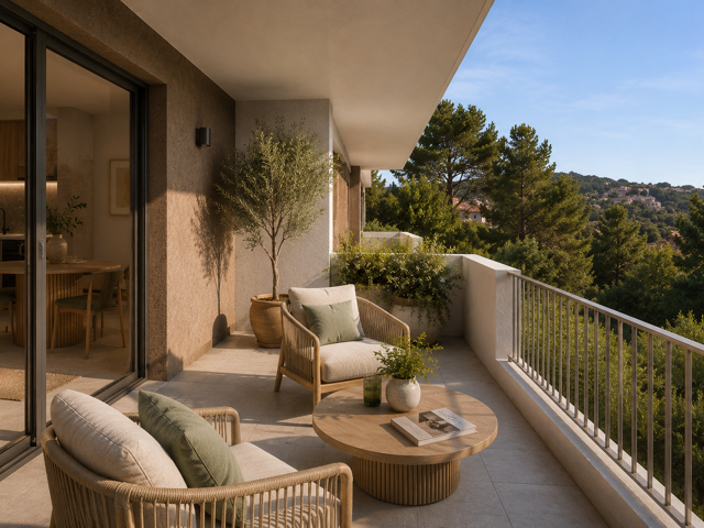 * - RARE A LA VENTE - SECTEUR LA FAVIERE - INCROYABLE APPARTEMENT T2 AVEC TERRASSE DANS RESIDENCE DE — photo du bien