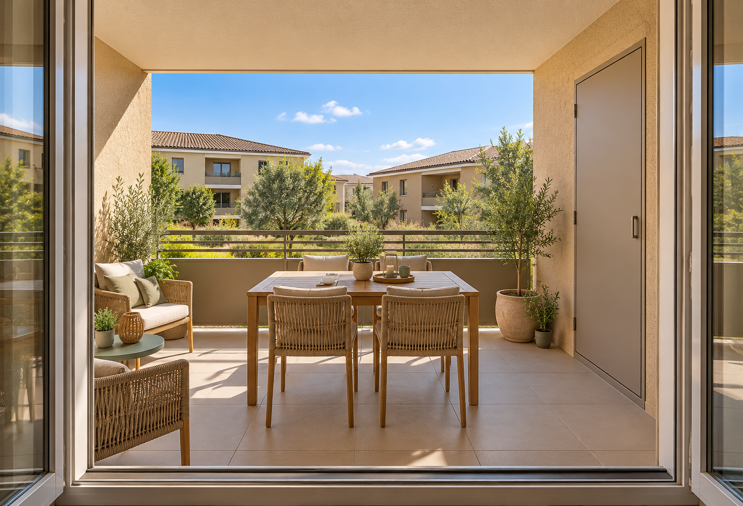 OLLIOULES –  DERNIER ETAGE - T2 NEUF AVEC BELLE TERRASSE — photo 1