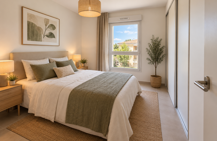 OLLIOULES –  DERNIER ETAGE - T2 NEUF AVEC BELLE TERRASSE — photo 3