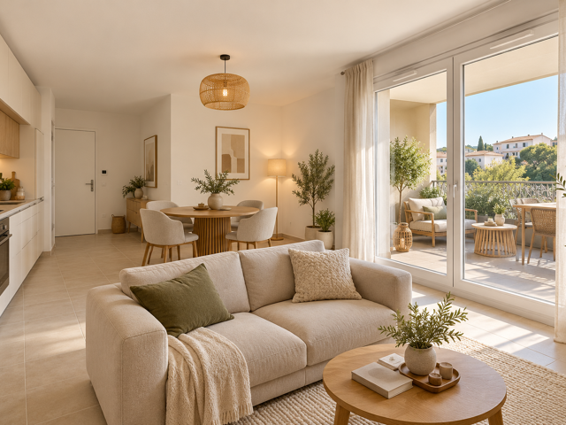 DRAGUIGNAN – T3 NEUF AVEC TERRASSE COUVERTE ET EXPOSITION SUD-EST - 229 000€ — photo du bien