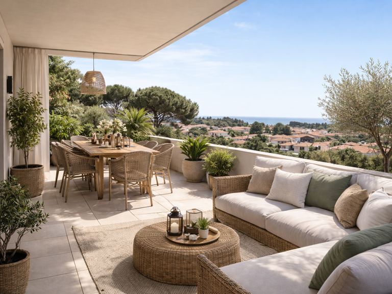 - DERNIER ETAGE - INCROYABLE T4 DE 100M² AVEC BELLE TERRASSE ET APERCU MER — photo 1