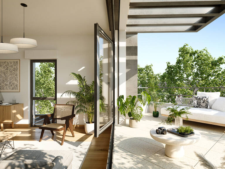 - AU CALME, SUPERBE T4 TRAVERSANT EN DERNIER ETAGE ET SA VUE DEGAGEE SANS VIS A VIS — photo 1