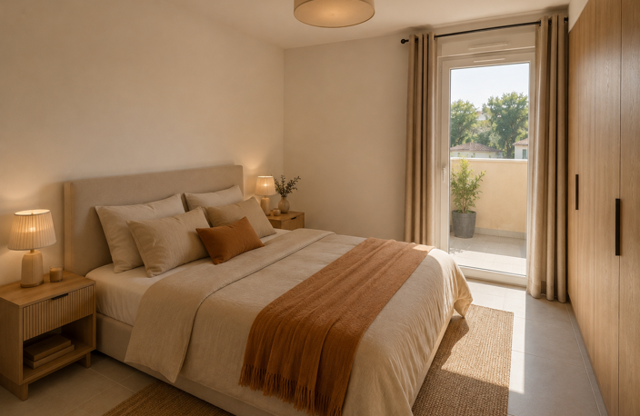 SAINTE-MAXIME – T2 AVEC BELLE TERRASSE ET PARKING DANS RESIDENCE AVEC PISCINE — photo 3