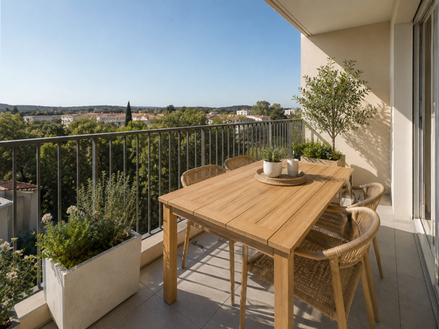 MAGNIFIQUE T2 LUMINEUX A TOULON AVEC TERRASSE & PARKING — photo du bien