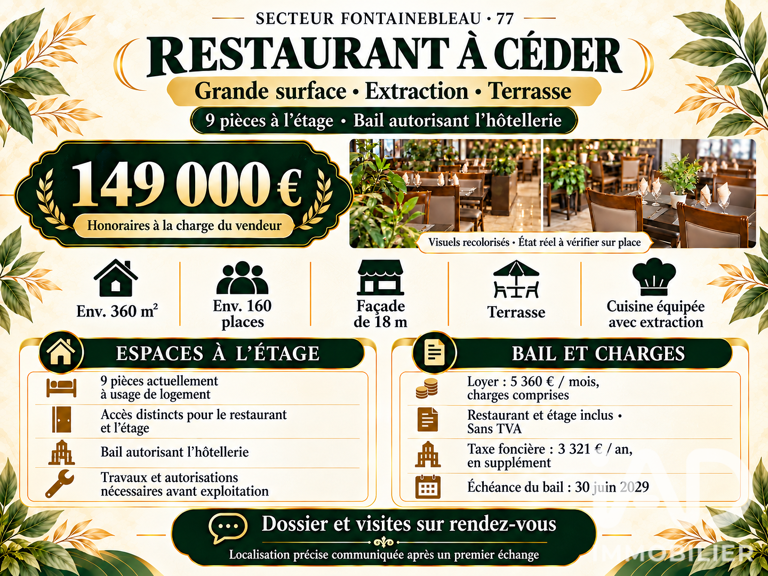 Vente Restaurant 360 m&sup2; — photo 1