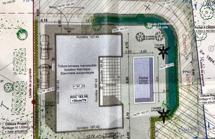 RARE À LA VENTE   TERRAIN 1 070 M2 AVEC PERMIS DE CONSTRUIRE — photo 5