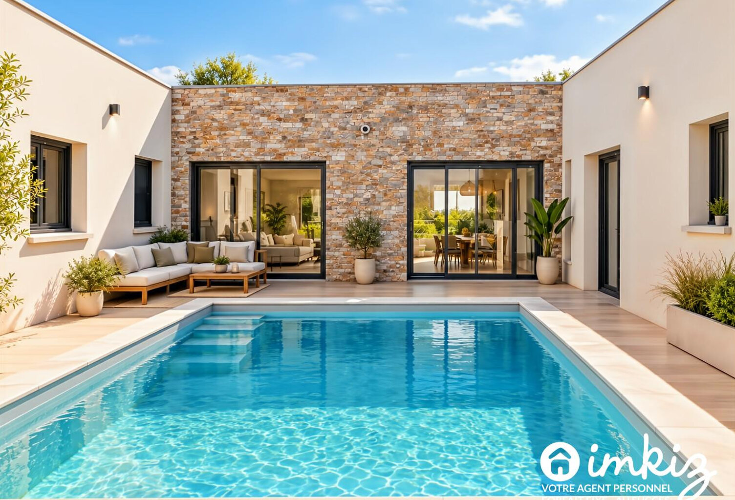 Maison contemporaine 6 pièces avec piscine — photo 1