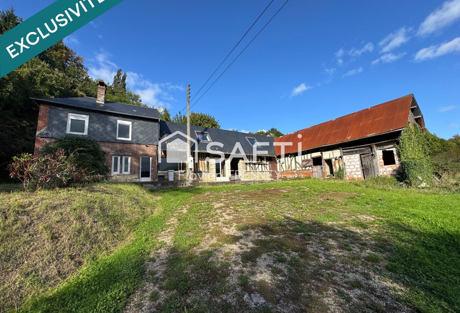 MAISON NORMANDE À RÉNOVER SUR TERRAIN DE 4155 M2. — photo 1