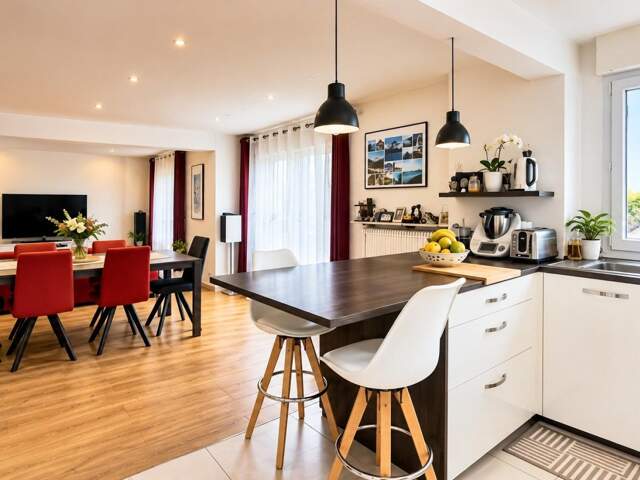 BEL APPARTEMENT FAMILIAL DE 110 m² AVEC BALCON, GARAGE ET PARKING PRIVATIF  QUARTIER LA VAUDOIRE — photo du bien