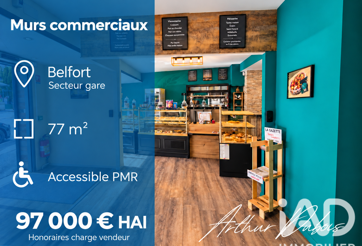 Vente Boutique/Local commercial 77 m&sup2; — photo 1