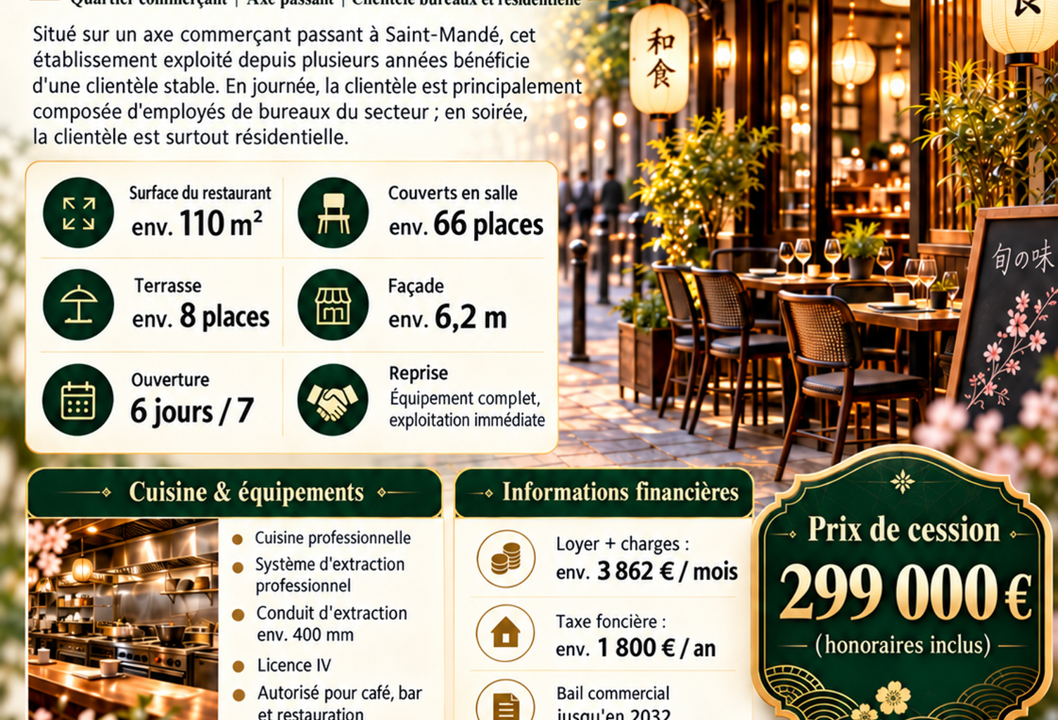 Vente Restaurant 110 m&sup2; — photo 1