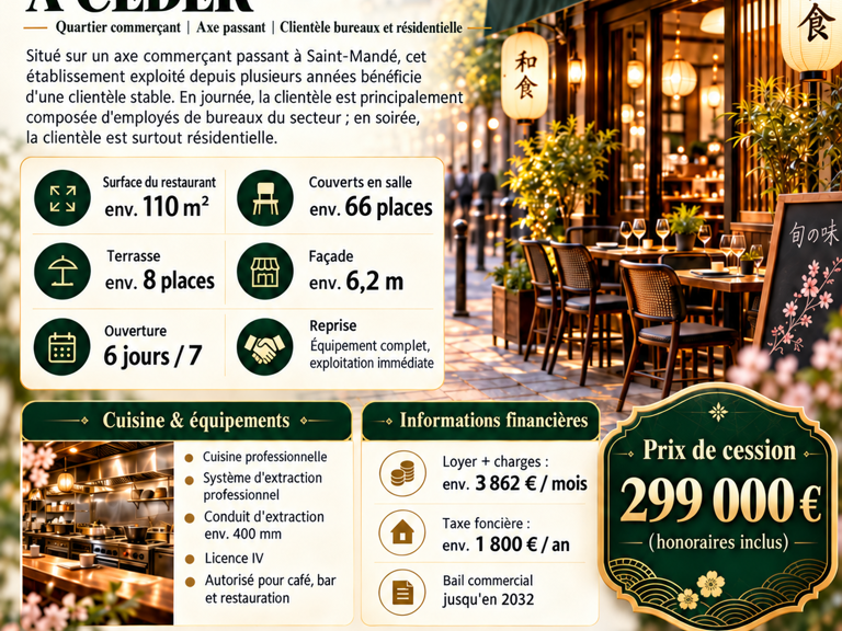 Vente Restaurant 110 m&sup2; — photo 1