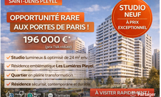 Appartement 1 Pièce 25 m² à vendre à Saint-Denis (93200)