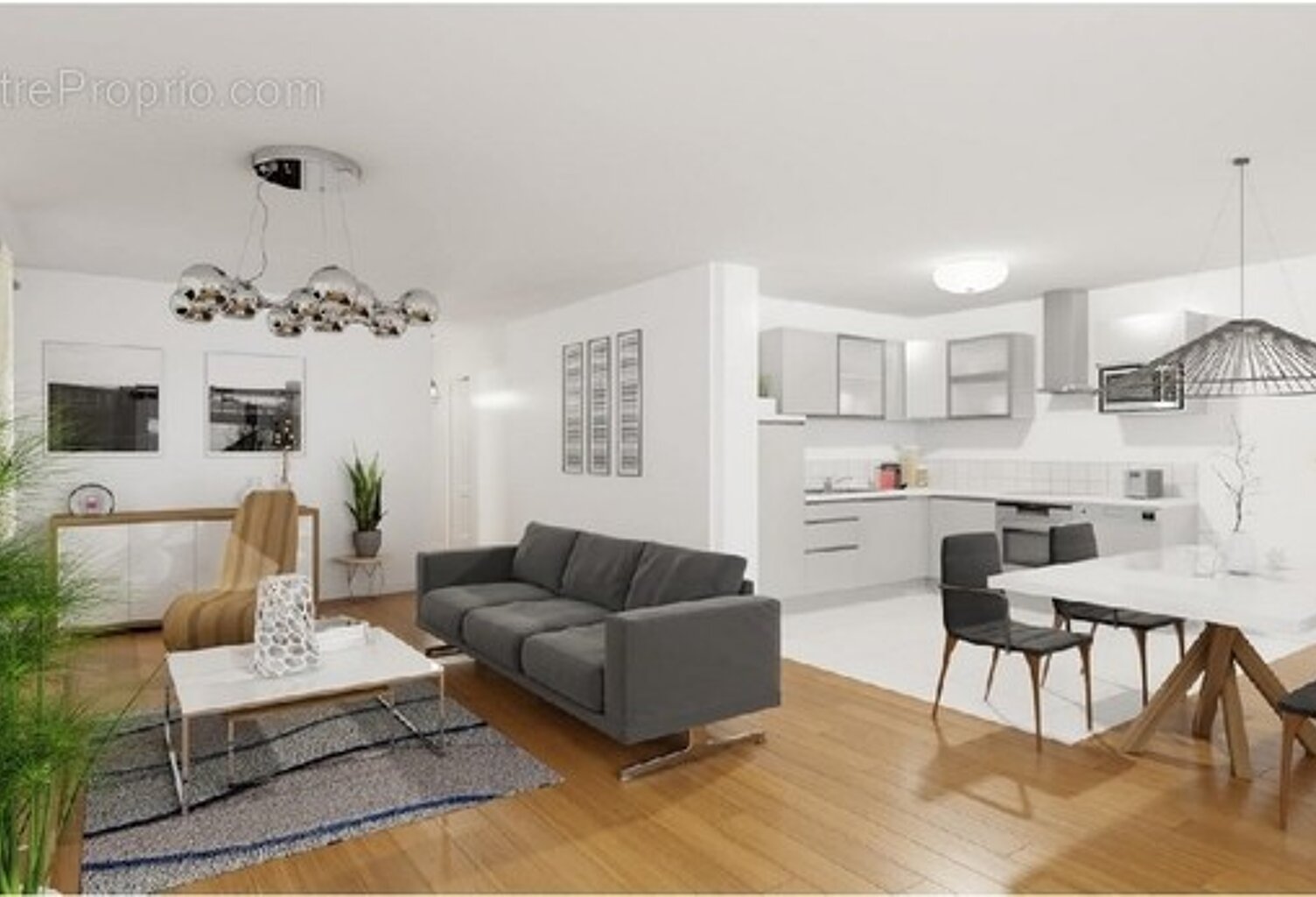 APPARTEMENT T3 AVEC LOGGIA - LOUVRES - QUARTIER DE LA GARE - 61M² - — photo 1