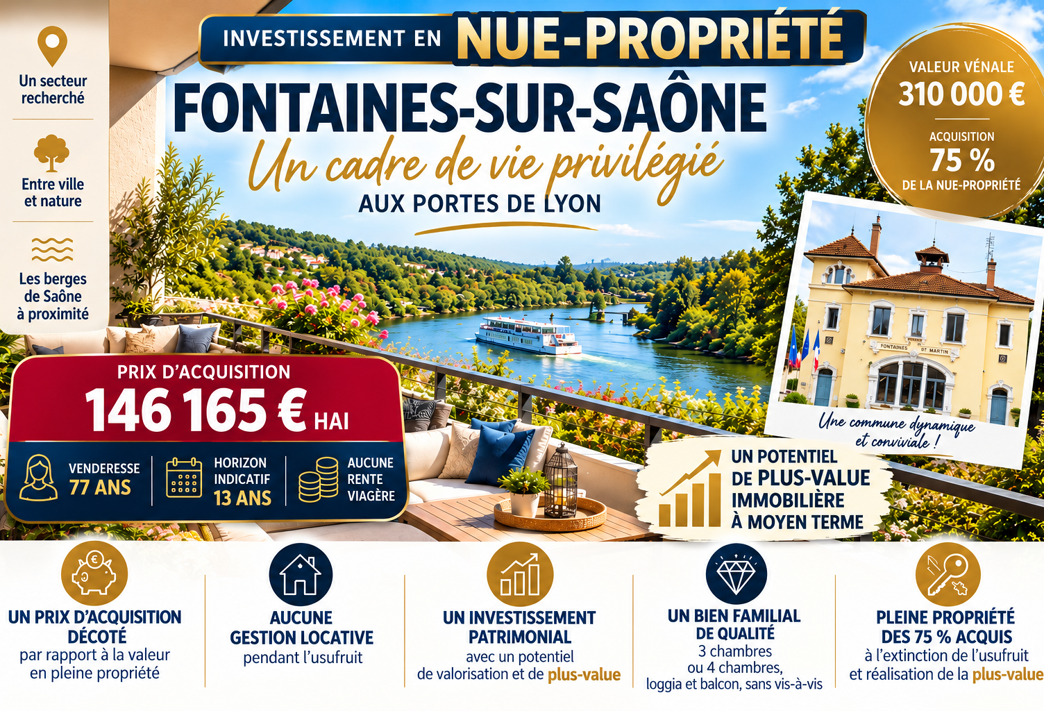 FONTAINES-SUR-SAÔNE   INVESTISSEMENT EN NUE-PROPRIÉTÉ — photo 1