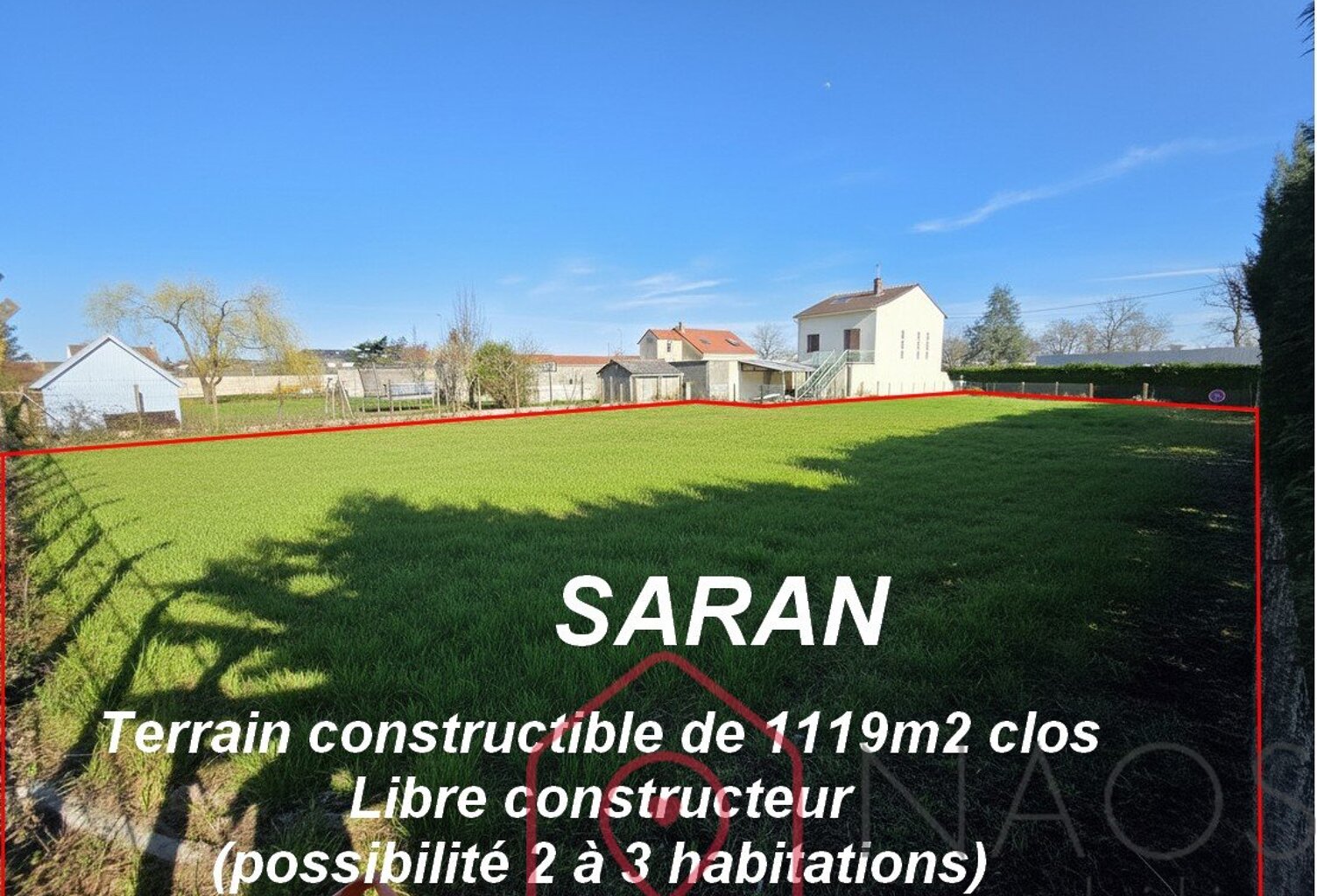 SARAN terrain constructible de 1119m2 clos — photo 1