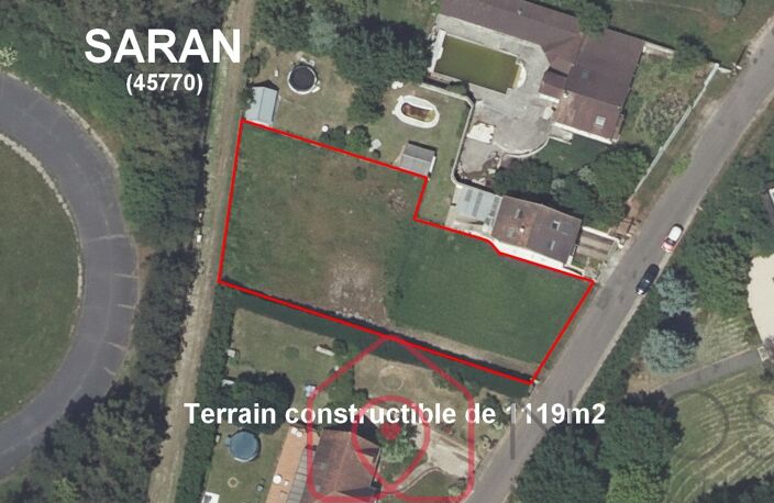 SARAN terrain constructible de 1119m2 clos — photo 4