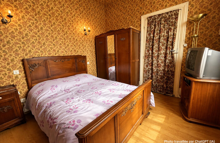 ROANNE – MAISONNETTE DE 49,50 M² – 1 CHAMBRE – COUR D’ENVIRON 200 M² ET DÉPENDANCES — photo 4