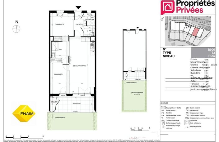 Appartement Villeneuve De La Raho 3 pièce(s) 64.12 m2 — photo 2