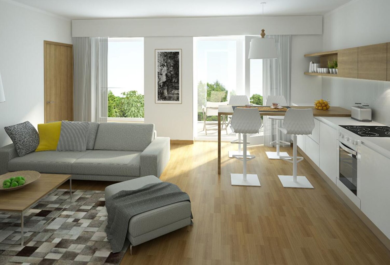 Appartement Lyon 2 pièce(s) 46.70 m2 — photo 1