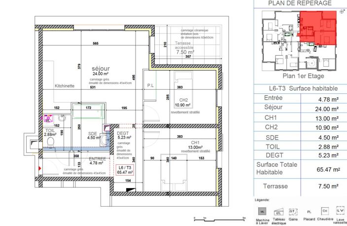 Appartement Vetraz Monthoux 3 pièce(s) 65.94 m2 — photo 2