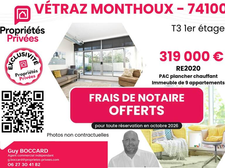 Appartement Vetraz Monthoux 3 pièce(s) 65.94 m2 — photo 1