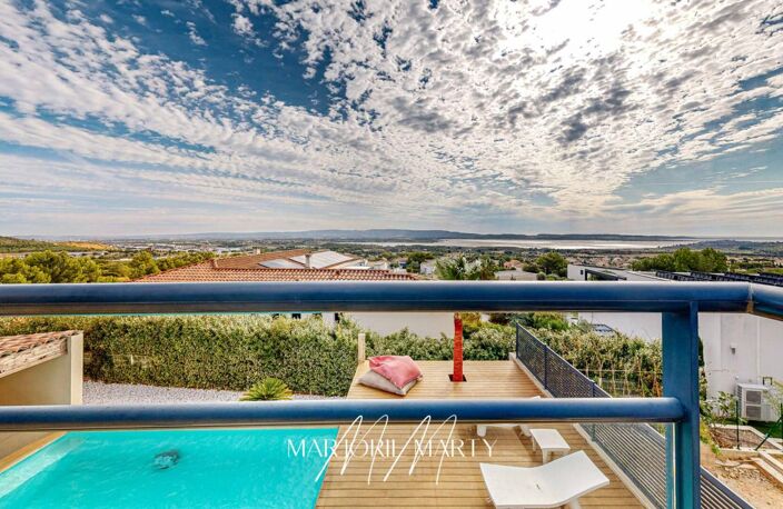 Vente Villa  6 pièce(s) 160 m2 NARBONNE (11100 )  Vue panoramique sur l'Etang de Bages — photo 2