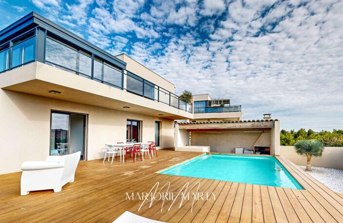 Vente Villa  6 pièce(s) 160 m2 NARBONNE (11100 )  Vue panoramique sur l'Etang de Bages — photo 5