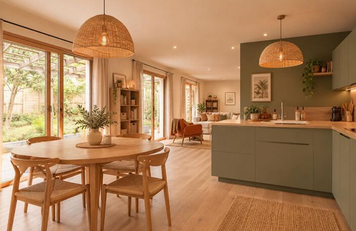 Au Bono, une maison contemporaine avec logement indépendant et jardin fruitier — photo 4