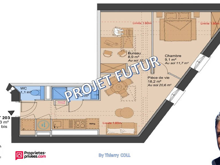 LYON 3 T2 bis de 39.30 M² — photo 1