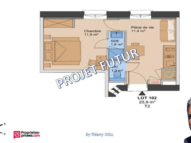 Charmant T2 idéalement situé à Lyon 3? de 25.90 M² — photo du bien
