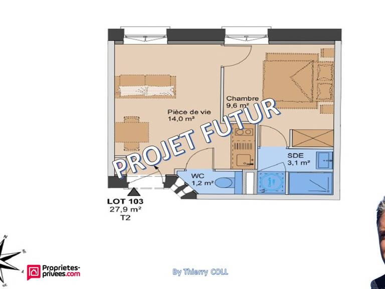 Appartement LYON 3 T2 de 27.90 M² — photo 1