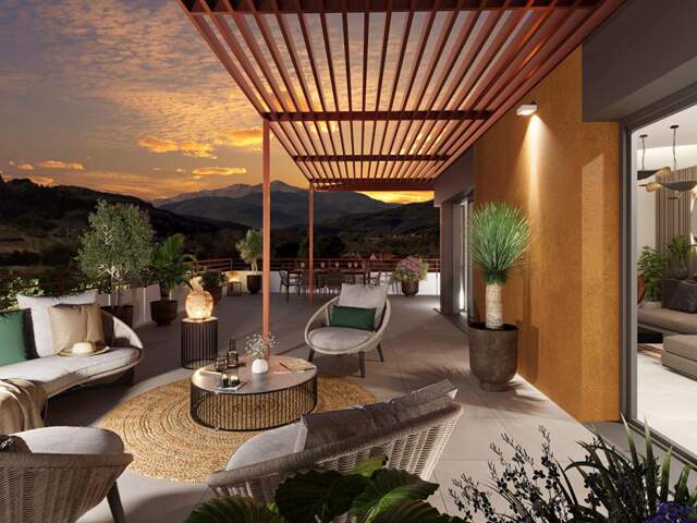 CERET "TOIT TERRASSE 4 pièces de 100m2 avec terrasse, garage double, parking et cave — photo du bien
