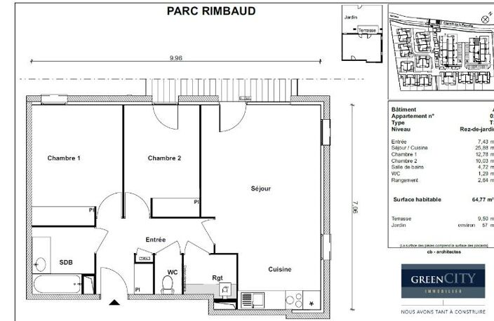Location appartement 3 pièces 64 m² à Tournefeuille (31170) — photo 2