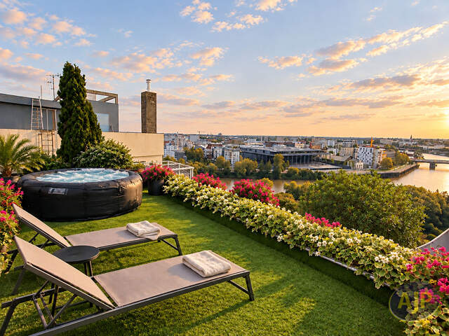 NANTES CENTRE  : dernier étage d'exception et ses jardins suspendus — photo du bien