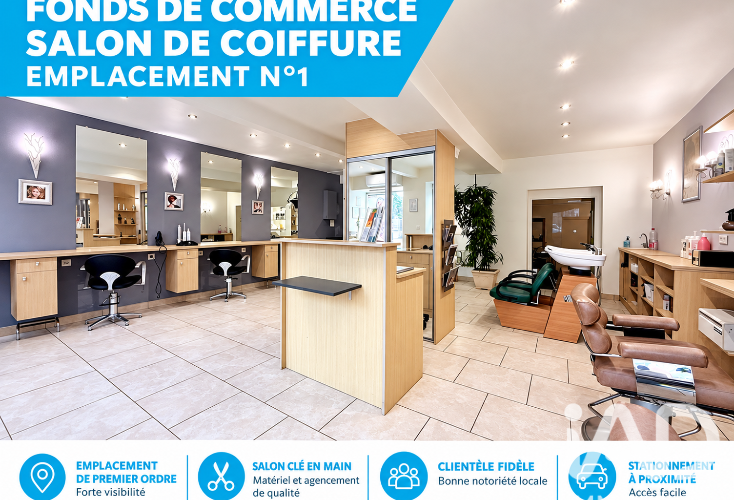 Vente Esthétique, Coiffure 87 m&sup2; — photo 1
