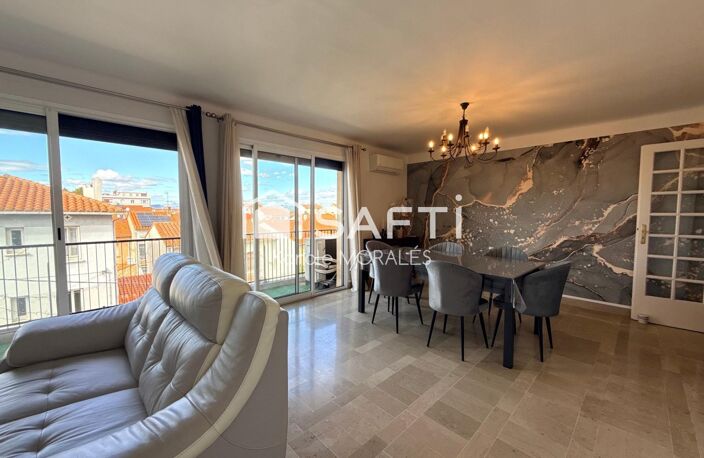 PERPIGNAN, BEL APPARTEMENT VENDU MEUBLE, BALCONS, GARAGE, PROCHE CENTRE — photo 3