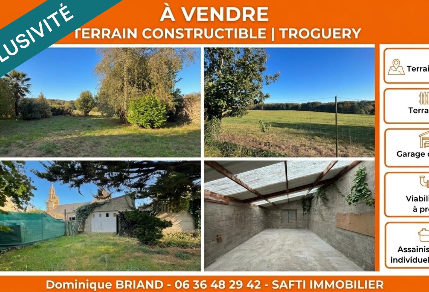 Rare sur le secteur ! Beau terrain à bâtir de 1 205 m² avec garage  Au calme, vue campagne — photo 1