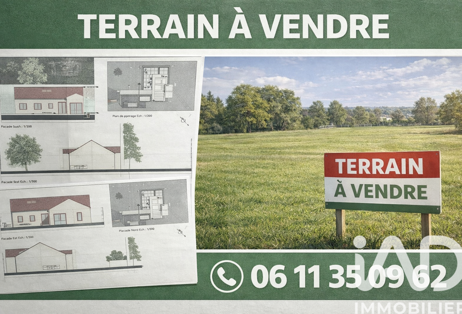 Vente Terrain à bâtir 1 168 m&sup2; — photo 1