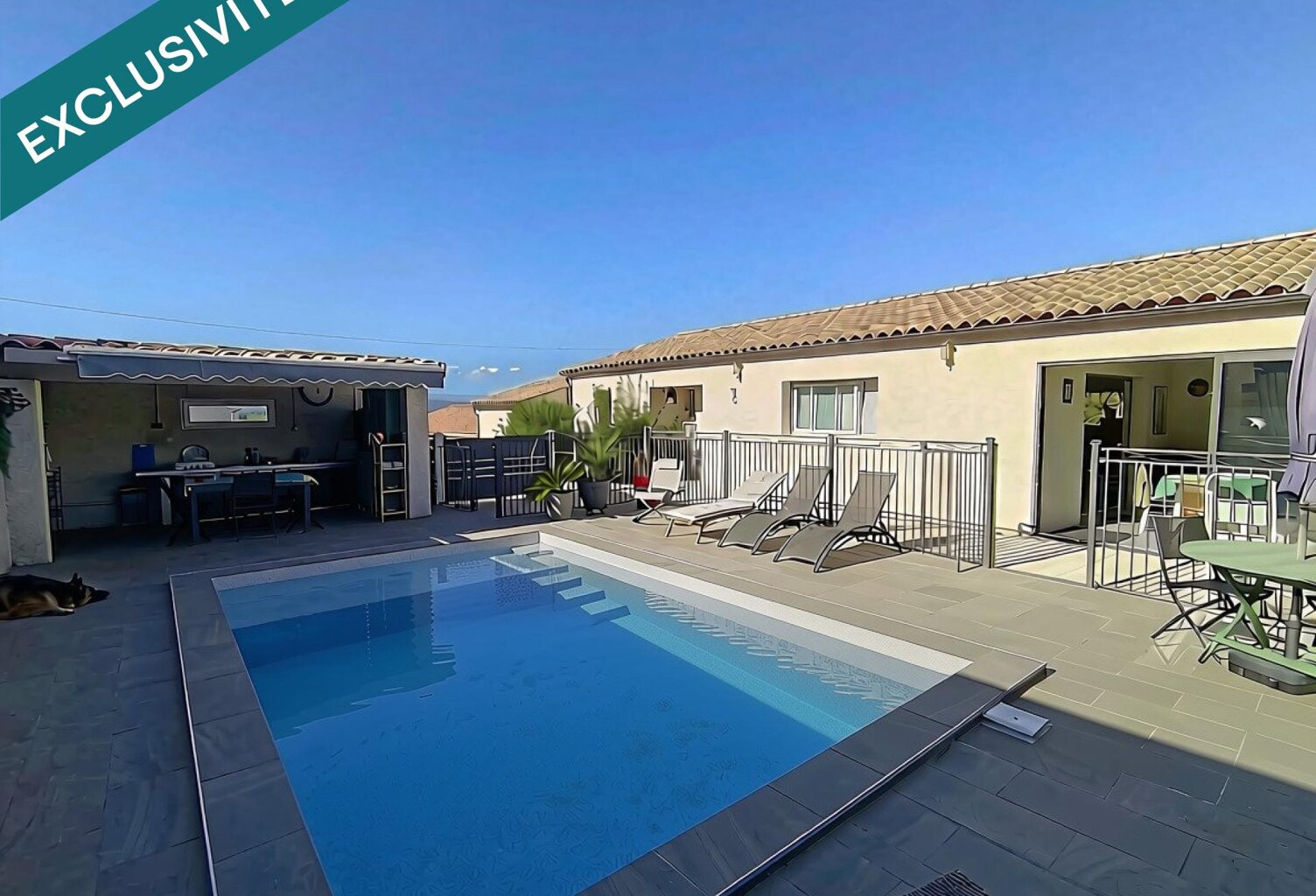 Villa plain pied 120m2 sur terrain de 525m2 avec piscine et garage — photo 1