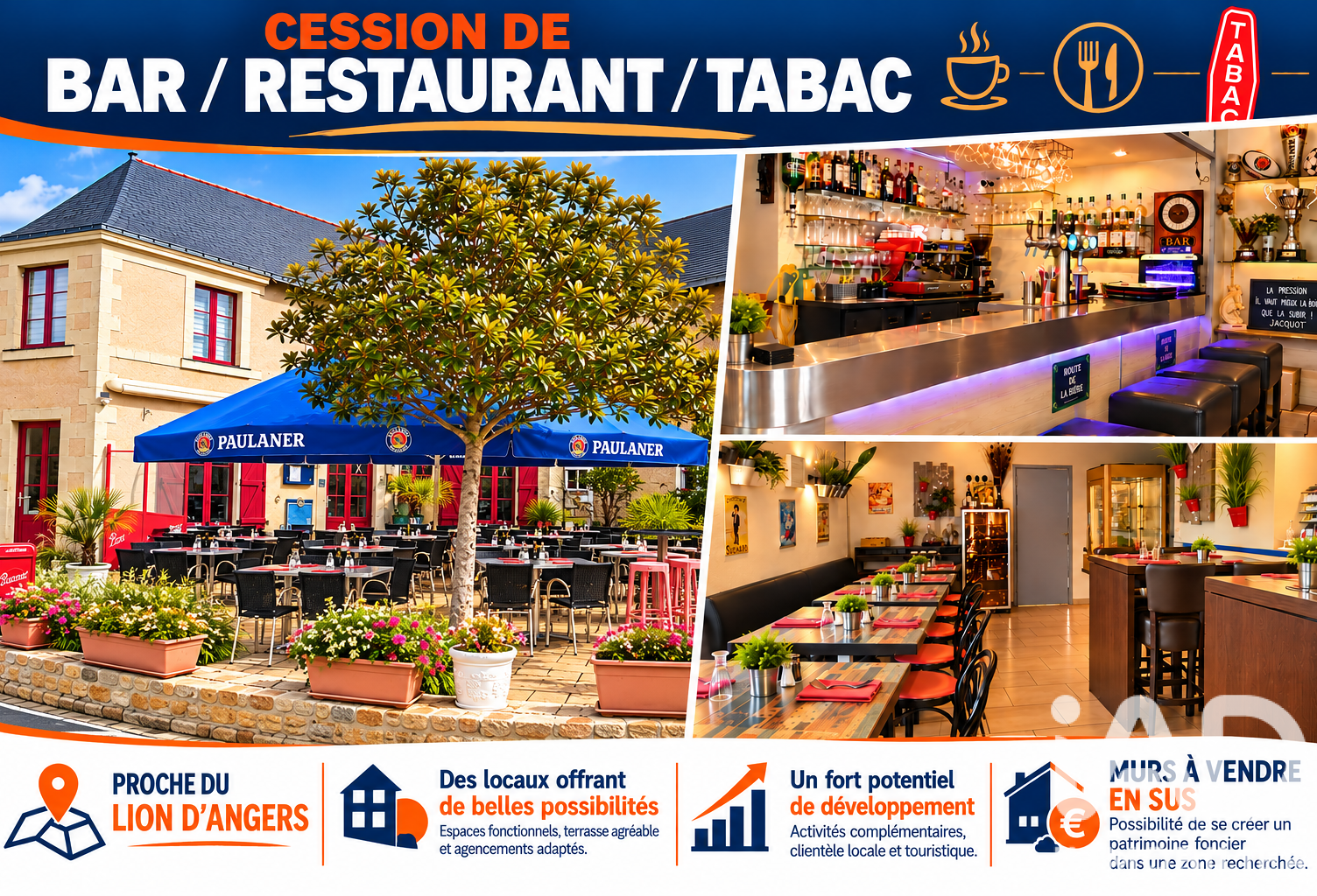 Vente Bar, Brasserie, Tabac 110 m&sup2; — photo 1