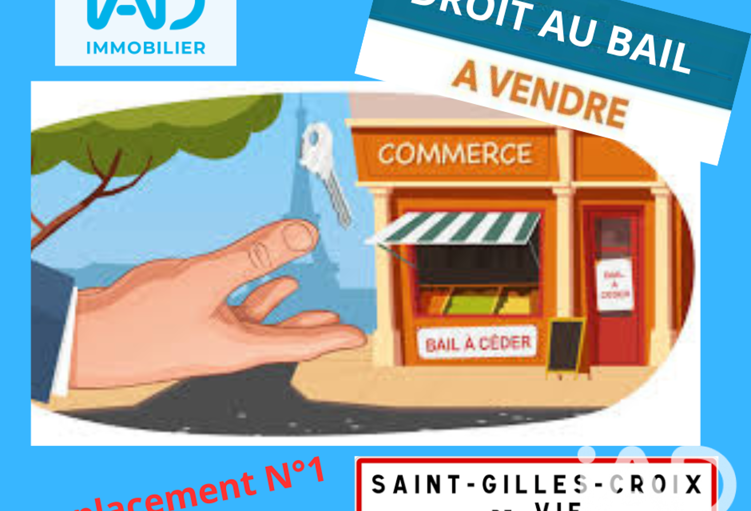 Vente Local commercial 70 m&sup2; — photo 1