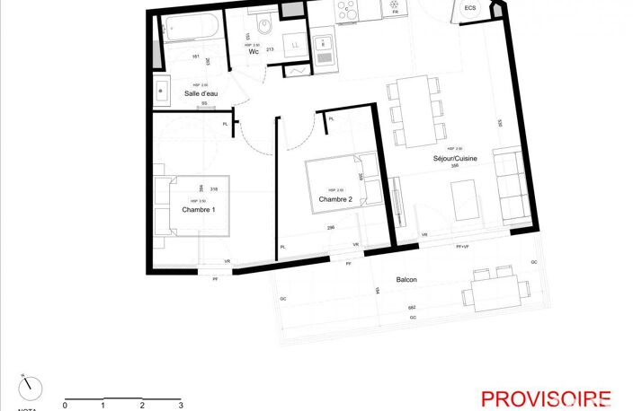 Vente Appartement 3 pièces — photo 2