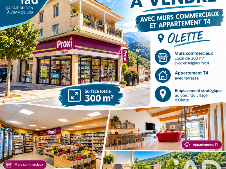Vente Boutique/Local commercial 300 m&sup2; — photo 1