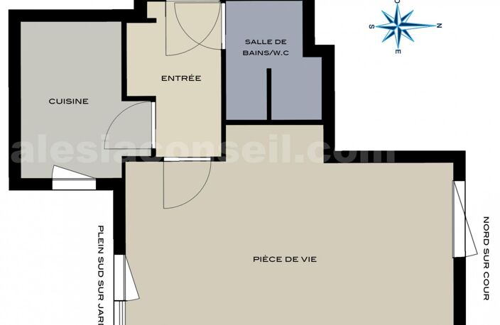 ALÉSIA STUDIO 33 m² CALME et CLAIR — photo 2