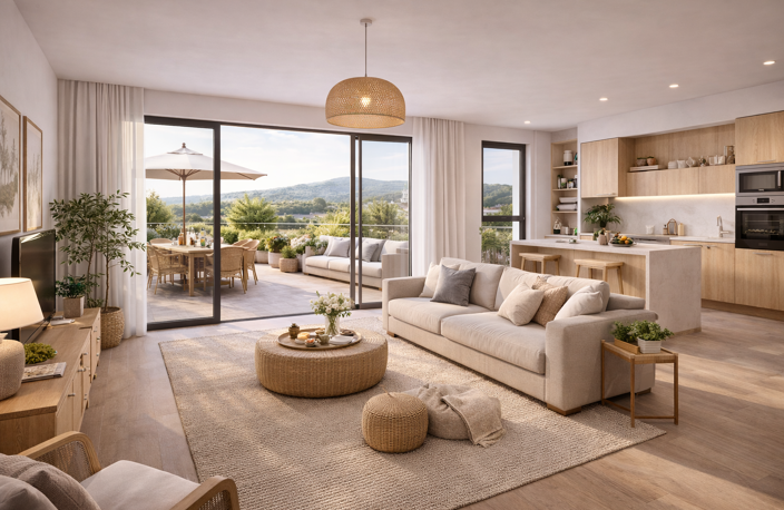 -GRAND T3 de 70m² - VUE DEGAGEE LA ROQUE D'ANTHERON — photo 2