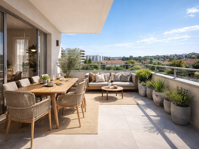 -T3 avec grande terrasse de 18 m², à deux pas des commerces, écoles et centre-ville : l’espace idéal — photo 1