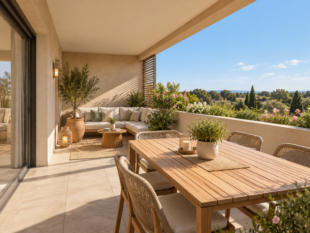 -APPARTEMENT 3 PIECES AVEC GRANDE TERRASSE ET BOX — photo du bien