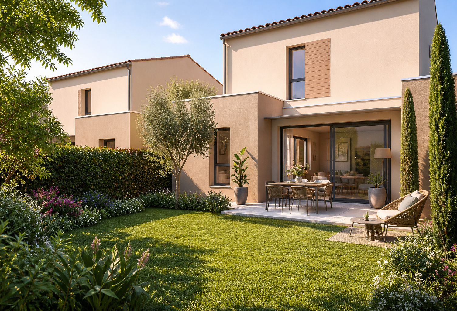 -Maison neuve avec jardin privatif et garage - ZONE DU PESQUIER — photo 1